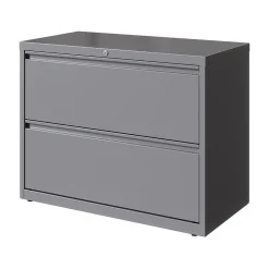 Online HL10000 Series 2-Drawer Lateral File Cabinet, Locking, Letter/Legal, Arctic Silver, 36