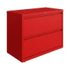 Best HL10000 Series 2-Drawer Lateral File Cabinet, Locking, Letter/Legal, Lava Red, 36" (24249) File Cabinets