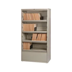 HL10000 Series 5-Drawer Lateral File Cabinet, Locking, Letter/Legal, Putty, 36
