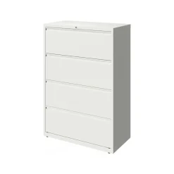 Outlet HL10000 Series 4-Drawer Lateral File Cabinet, Locking, Letter/Legal, White, 36