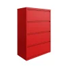 Clearance HL10000 Series 4-Drawer Lateral File Cabinet, Locking, Letter/Legal, Lava Red, 36" (24255) File Cabinets