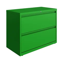 Best HL10000 Series 2-Drawer Lateral File Cabinet, Locking, Letter/Legal, Screaming Green, 36" (24250) File Cabinets