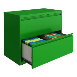 Best HL10000 Series 2-Drawer Lateral File Cabinet, Locking, Letter/Legal, Screaming Green, 36