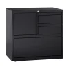 Clearance HL8000 Series 3-Drawer Lateral File Cabinet, Locking, Letter/Legal, Black, 30" (19628) File Cabinets