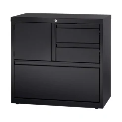 Clearance HL8000 Series 3-Drawer Lateral File Cabinet, Locking, Letter/Legal, Black, 30
