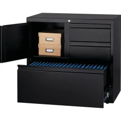 Clearance HL8000 Series 3-Drawer Lateral File Cabinet, Locking, Letter/Legal, Black, 30