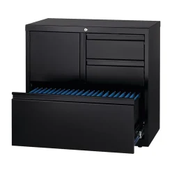 Clearance HL8000 Series 3-Drawer Lateral File Cabinet, Locking, Letter/Legal, Black, 30