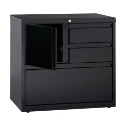 Clearance HL8000 Series 3-Drawer Lateral File Cabinet, Locking, Letter/Legal, Black, 30