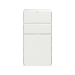 Sale HL10000 Series 5-Drawer Lateral File Cabinet, Locking, Letter/Legal, White, 36" (23703) File Cabinets