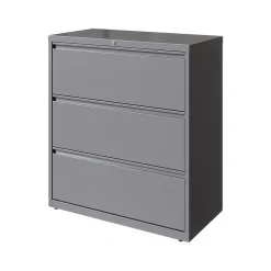 Best HL10000 Series 3-Drawer Lateral File Cabinet, Locking, Letter/Legal, Arctic Silver, 36