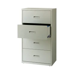 Clearance HL1000 Series 4-Drawer Lateral File Cabinet, Letter/Legal Size, Lockable, 52.5