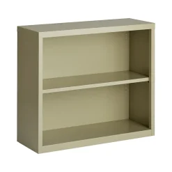 Outlet HL8000 Series 30"H 2-Shelf Bookcase with Adjustable Shelf, Putty Steel (21986) Bookcases