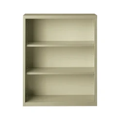 Online HL8000 Series 42"H 3-Shelf Bookcase with Adjustable Shelves, Putty Steel (21989) Bookcases