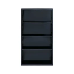 Clearance HL8000 Series 60"H 4-Shelf Bookcase with Adjustable Shelves, Black Steel (21993) Bookcases