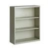 Best HL8000 Series 42"H 3-Shelf Bookcase with Adjustable Shelves, Light Gray Steel (21991) Bookcases