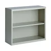 Outlet HL8000 Series 30"H 2-Shelf Bookcase with Adjustable Shelf, Light Gray Steel (21988) Bookcases
