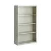 Best HL8000 Series 60"H 4-Shelf Bookcase with Adjustable Shelves, Light Gray Steel (21994) Bookcases