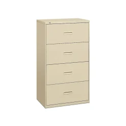 4 Drawers Lateral File Cabinet, Letter/Legal, Putty, 36"W (BSX484LL) File Cabinets