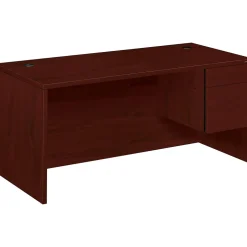 Outlet 10500 Series 66" Single Pedestal Desk, Mahogany (10583RNN) Office Desks
