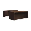 Clearance 10500 Series Double Pedestal Desk / Credenza, 72"W x 102"D, Mocha Finish (105DC3P72MO) Office Desks