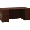 Outlet ® 10500 Series™ Double Pedestal Desk with Full Pedestals, 29 1/2"H x 72"W x 36"D, Mahogany (105890NN) Office Desks