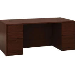 Outlet ® 10500 Series™ Double Pedestal Desk with Full Pedestals, 29 1/2"H x 72"W x 36"D, Mahogany (105890NN) Office Desks