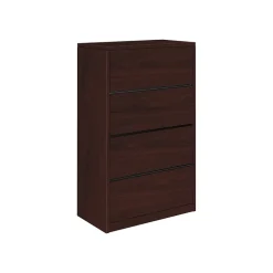 Best 10500 Series 4-Drawer Lateral File Cabinet, Locking, Letter/Legal, Mahogany, 36"W (H10516.NN) File Cabinets