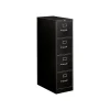 Hot 310 Series 4-Drawer Vertical File Cabinet, Letter Size, Lockable, 52"H x 15"W x 26.5"D, Black (314PP) File Cabinets