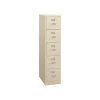 Hot 310 Series 5-Drawer Vertical File Cabinet, Letter Size, Lockable, 60"H x 15"W x 26.5"D, Putty (315PL) File Cabinets