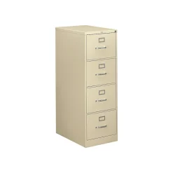 310 Series 4-Drawer Vertical File Cabinet, Legal Size, Lockable, 52"H x 18.25"W x 26.5"D, Putty (314CPL) File Cabinets