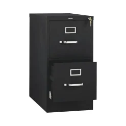 Best 510 Series 2-Drawer Vertical File Cabinet, Locking, Letter, Black, 25"D (512PP) File Cabinets