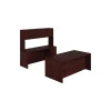Outlet 10500 Series Executive Workstation, Desk, Credenza, Hutch, Mahogany (105DCH7298N) Office Desks