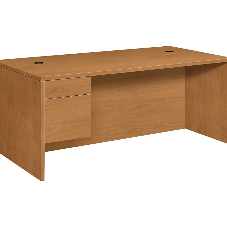 Outlet 10500 Series Left Pedestal Desk 72"W, Harvest, 29 1/2"H x 72"W x 36"D Office Desks