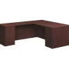 Outlet 10500 Series L-Station, Right, Mahogany Finish L-Desks