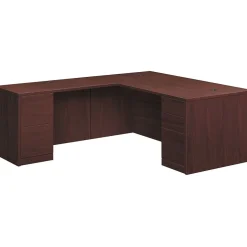 Outlet 10500 Series L-Station, Right, Mahogany Finish L-Desks