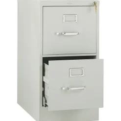 Clearance 510 Series Vertical File Cabinet with High Sides, Letter, 2-Drawer, Light Gray, 25"D (H512PQ) File Cabinets