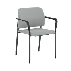 Hot Accommodate Vinyl Upholstered Guest Stacking Chair, /Textured Charcoal, 2/Pack (HSGS6.F.E.SX04.P7A) Folding & Stacking