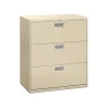 Outlet Brigade 600 Series 3 File Drawers Lateral File Cabinet, Putty/Beige, Letter/Legal, 36"W (683LL) File Cabinets