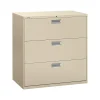 Best Brigade 600 Series 3-Drawer Lateral File Cabinet, Locking, Letter/Legal, Putty/Beige, 42"W (H693.L.L) File Cabinets