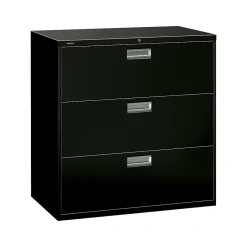Hot Brigade 600 Series 3-Drawer Lateral File Cabinet, Locking, Letter/Legal, Black, 42"W (H693.L.P) File Cabinets