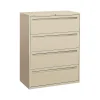 Brigade 700 Series 4-Drawer Lateral File Cabinet, Locking, Letter/Legal, Putty, 42"W (H794.L.L) File Cabinets