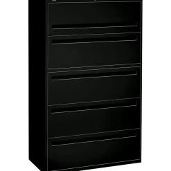 Hot Brigade 700 Series 5-Drawer Lateral File Cabinet, Letter/Legal, Black, 42" (795LP) File Cabinets
