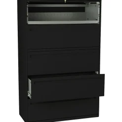 Hot Brigade 700 Series 5-Drawer Lateral File Cabinet, Letter/Legal, Black, 42" (795LP) File Cabinets