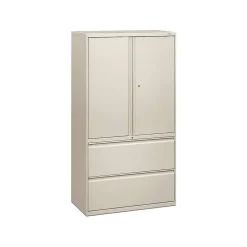 Hot Brigade 800 Series Lateral File Cabinet, A4/Legal/Letter, 2-Drawer, Light Gray, 19 1/4"Depth File Cabinets