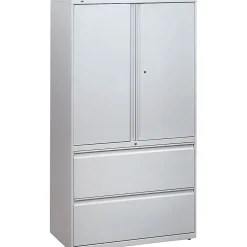 Hot Brigade 800 Series Lateral File Cabinet, A4/Legal/Letter, 2-Drawer, Light Gray, 19 1/4