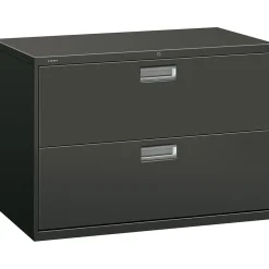 Hot Brigade 600 Series Lateral File Cabinet, A4/Legal/Letter, 2-Drawer, Charcoal, 42"W File Cabinets
