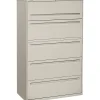 New ® Brigade 700 Series Lateral File, 5-Drawer, 64Hx42Wx19-1/4"D, Light Grey File Cabinets