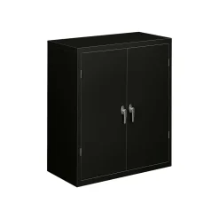 Brigade 42" Steel Storage Cabinet with 3 Shelves, Black (SC1842P) Storage Cabinets