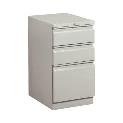 New Brigade 3-Drawer Mobile Vertical File Cabinet, Letter Size, Lockable, 28"H x 15"W x 19.88"D, Light Gray (H33720RQ) File Cabinets