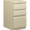 New Brigade 3-Drawer Mobile Vertical File Cabinet, Letter Size, Lockable, 28"H x 15"W x 20"D, Putty (H33720RL) File Cabinets
